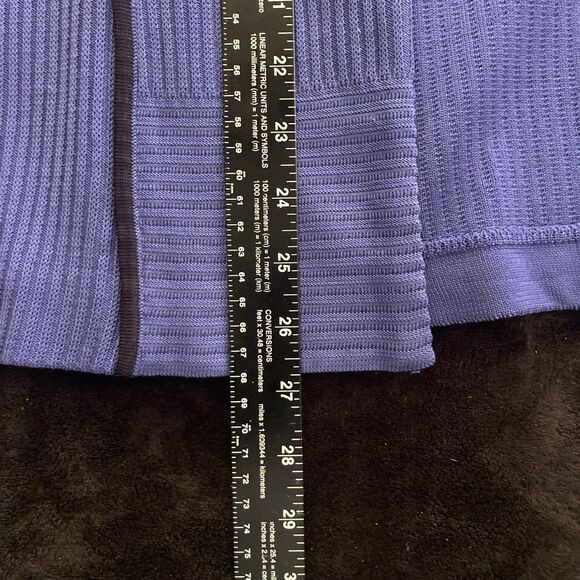 Misook Women's Textured Knit Open Cardigan Purple Sz M Old Money Capsule - Picture 4 of 6